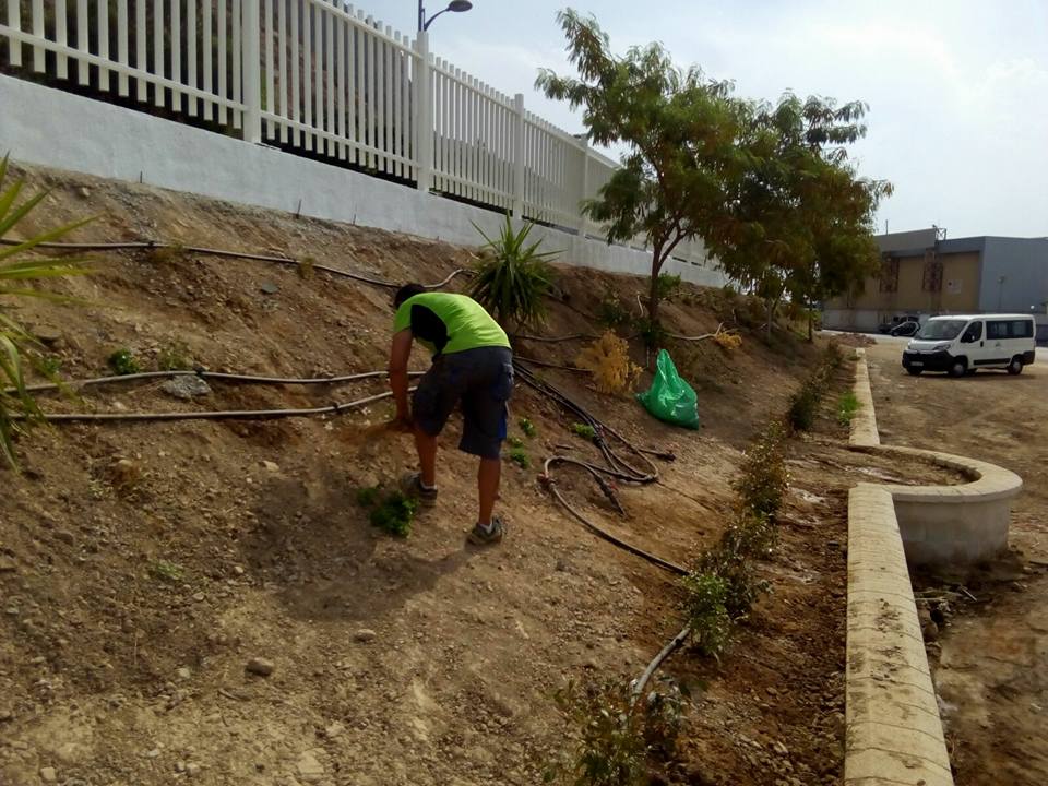 Hoy nos han encomendado las labores de mantenimiento y limpieza del Puerto Deportivo de Aguadulce